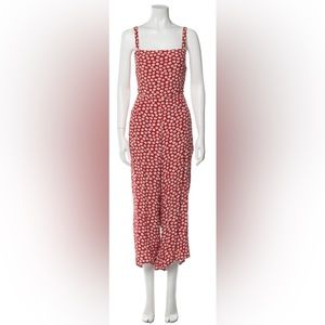 Faithfull the brand red square neck jumpsuit